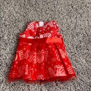 Festive Red Sleeveless Dress